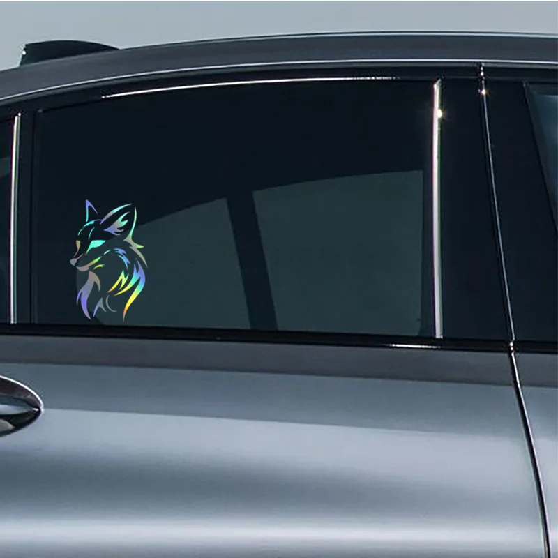 Креативные автомобильные наклейки с лисьей головой 10x15 8 см декоративная