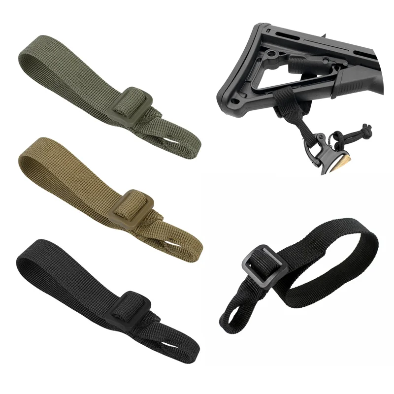 

1Pcs Tactical Buttstock Sling Mount Strap Webbing Rifle Shotgun Attachment Loop Adapter Adjustable Gun Sling Belt for Hunting