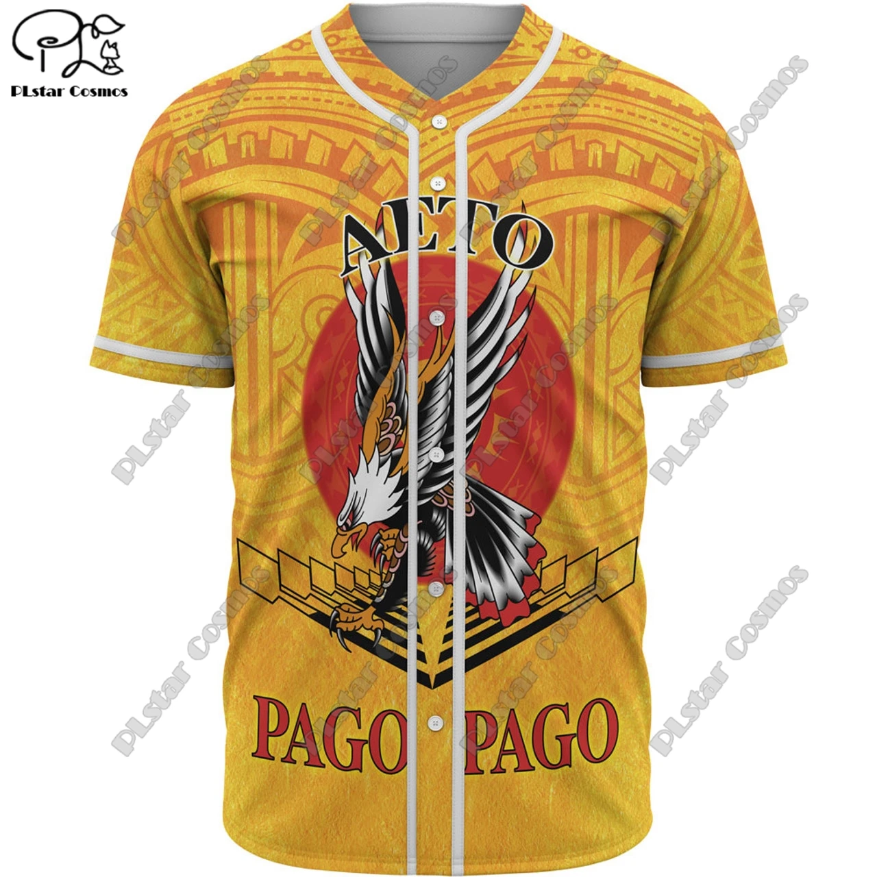 

3d-принт PLSTAR COSMOS, американское Самоа, бейсбольная рубашка под заказ черепаха, пальма, гибискус, полинезийское племя, тату