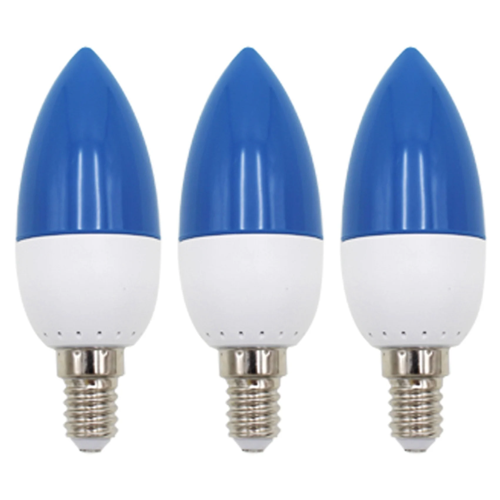 

3X E14 LED Color Candle Tip Bulb Color Candle Light Blue