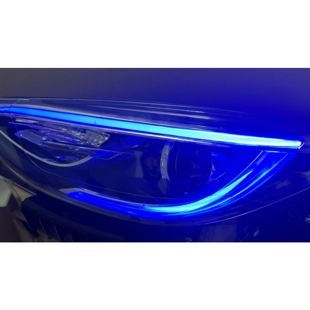 Фото Non-RGB Angel Eyes B010391-B для 2017 2018 2019 Infiniti QX30 Q30 Фара дневного света B010390-B Желтый Синий Красный №4