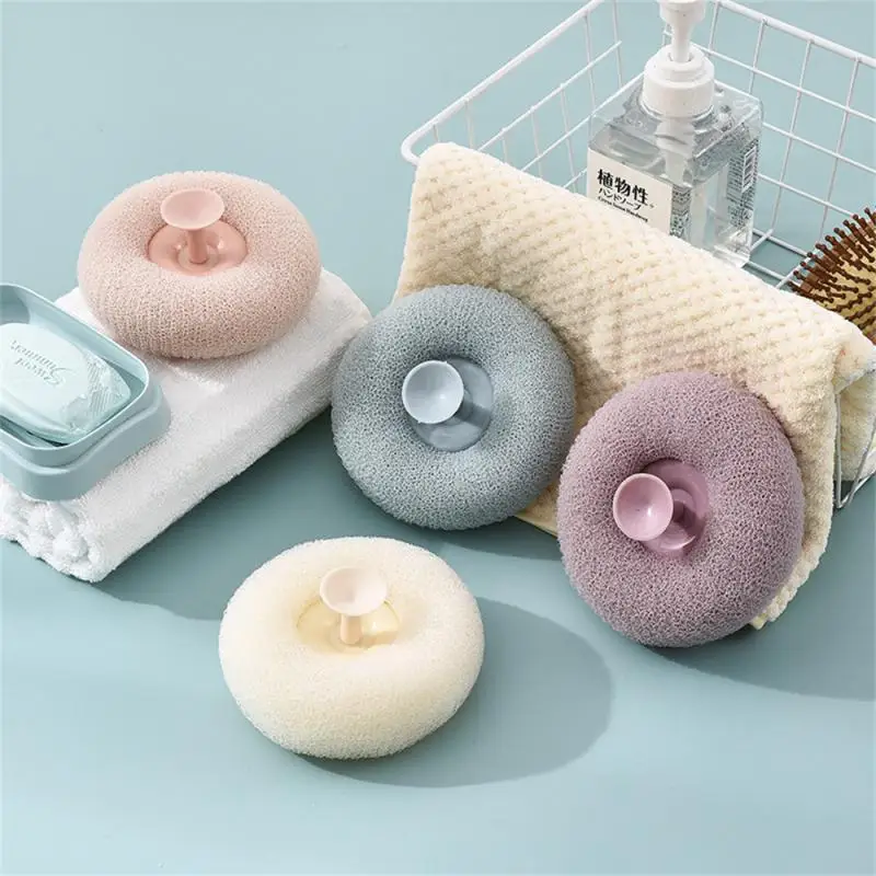 

3d Bath Flower Antibacterial Bath Wipe Good Ventilation Good Elasticity Bath Ball New With Suction Cups Bath Brush Nylon