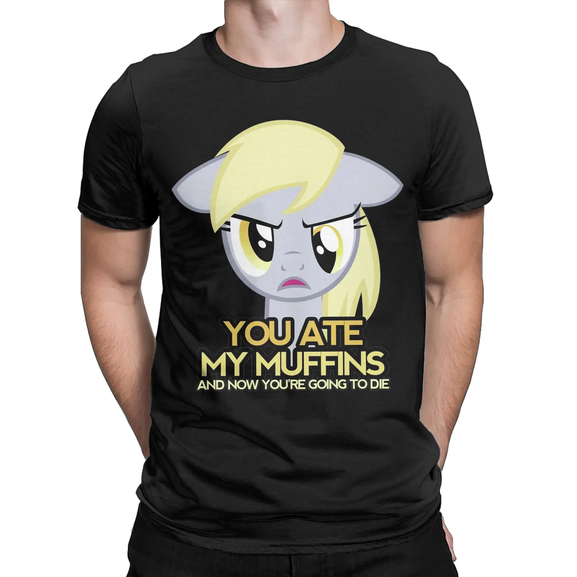 Men Women's Muffins Derpy MLP T Shirt 100% Cotton Clothing Humorous Short Sleeve Crewneck Tees Big Size T-Shirt