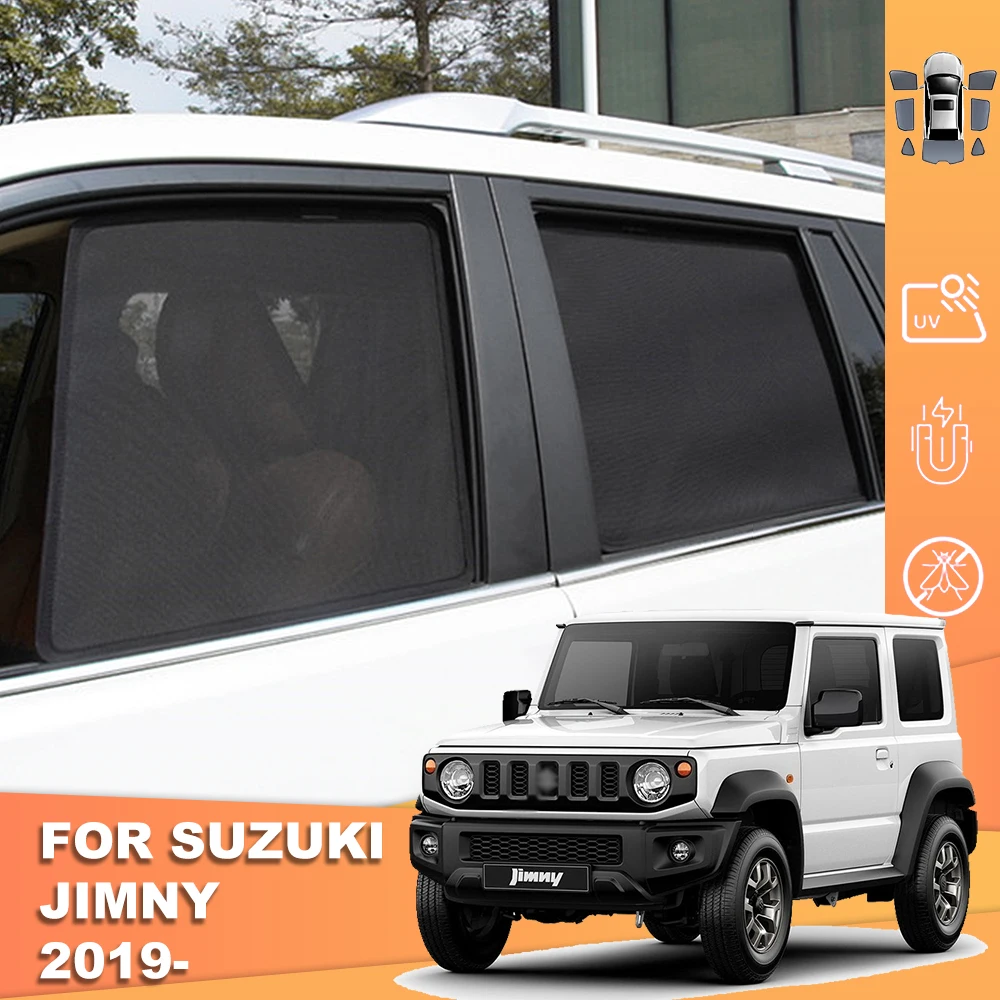 

For Suzuki Jimny JB74 2018-2022 Magnetic Car Sunshade Shield Front Windshield Frame Curtain Rear Side Window Sun Shade Visor