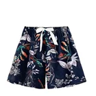 Шорты женские летние с помпоном и цветочным принтом, пляжные свободные короткие брюки с бахромой в богемном стиле, с национальным принтом