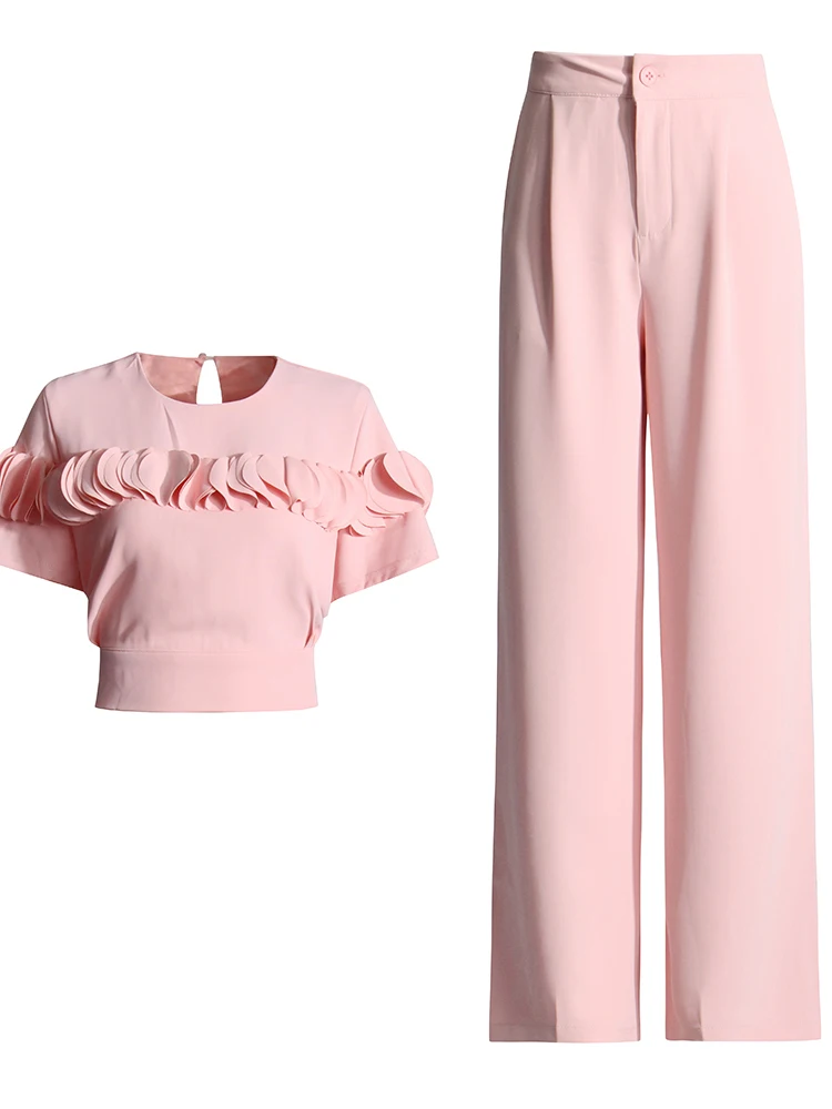 Женский комплект из двух предметов TWOTWINSTYLE элегантный однотонный повседневный