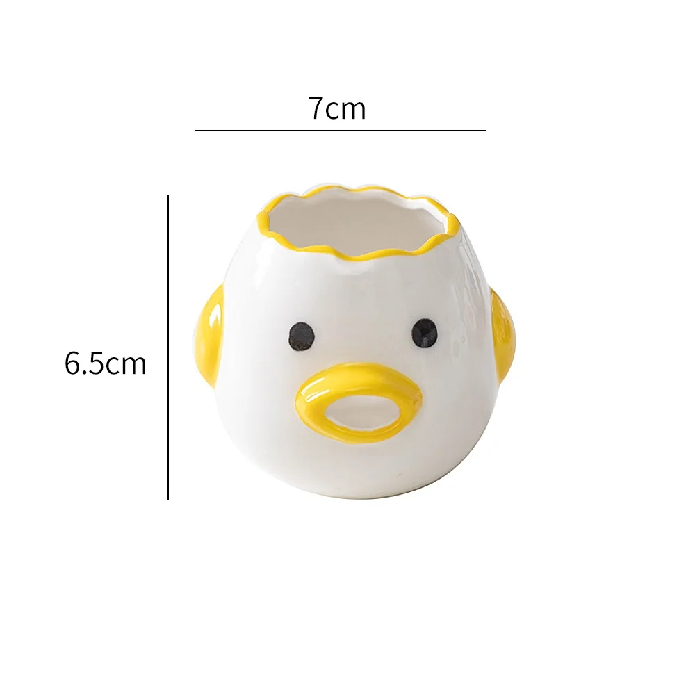 Инструмент для разделения белка и желтка яйца - керамический карикатурный цыпленок Egg White Yolk Separator Tool Chicken Egg Ceramics.