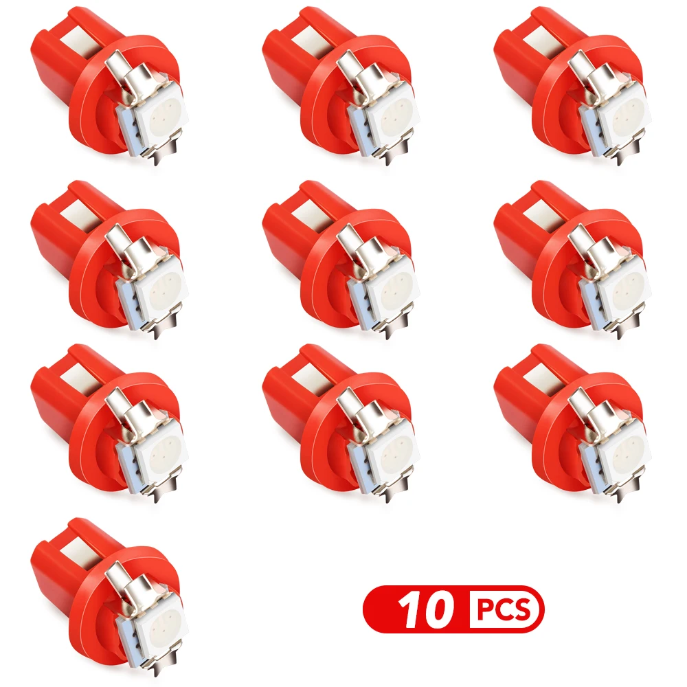 10 шт. T5 B8.5D 509T B8.5 Smd Автомобильная светодиодная лампа для peugeot 3008 hyundai i30 skoda h7 volkswagen