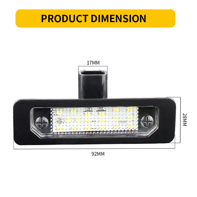 2 шт. Автомобильные светодиодные лампы 12 В для номерного знака FORD Focus 2008-2012