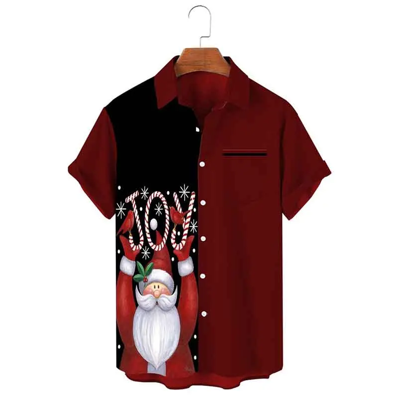 

Christmas Series Men‘s Short Sleeve Tee Shirt Men Oversized Blouse Tops