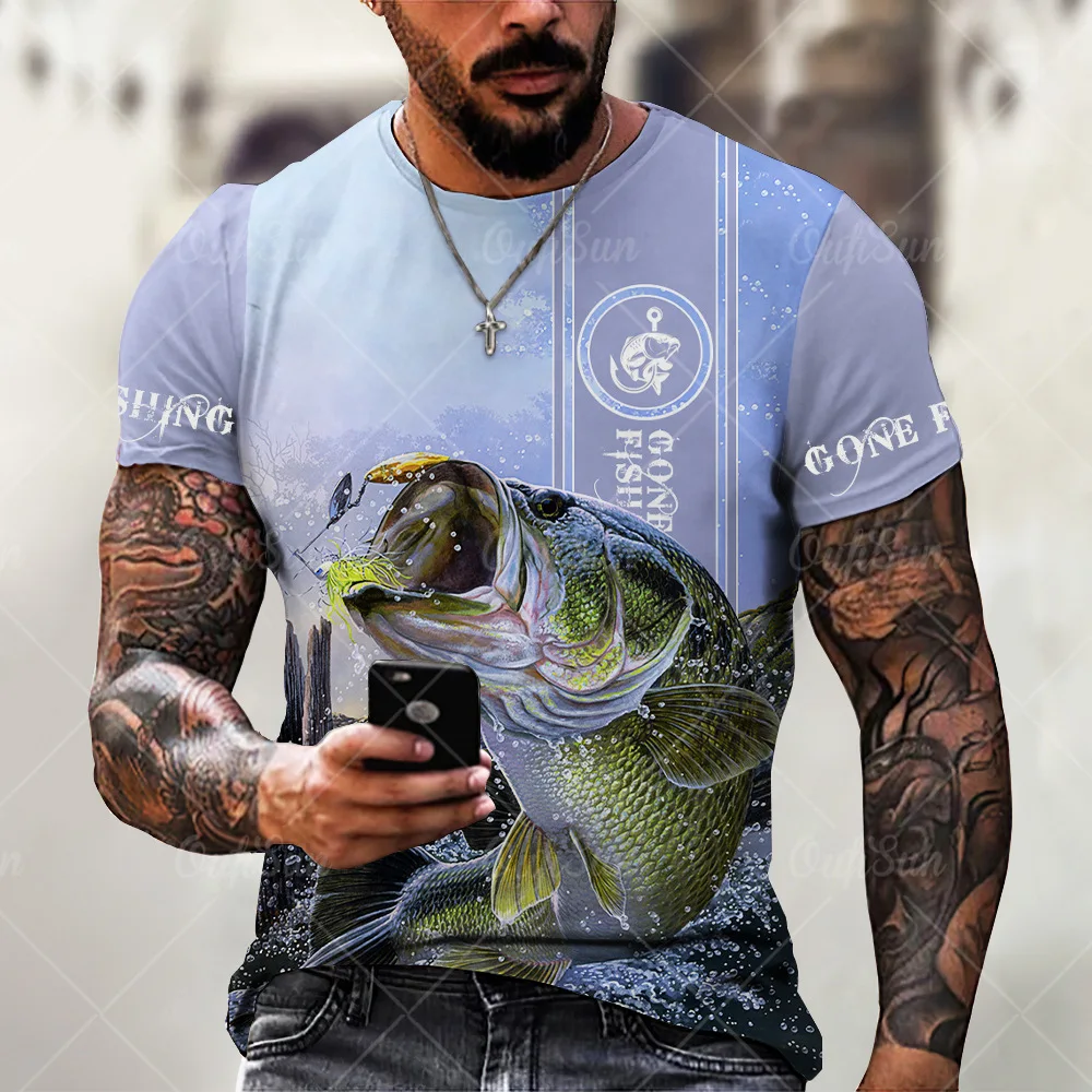 

Fishing Style Summer Men 3D Printed T Shirt Free Shipping Round Neck Short Sleeve Plus Size Top camisetas Drop Shipping