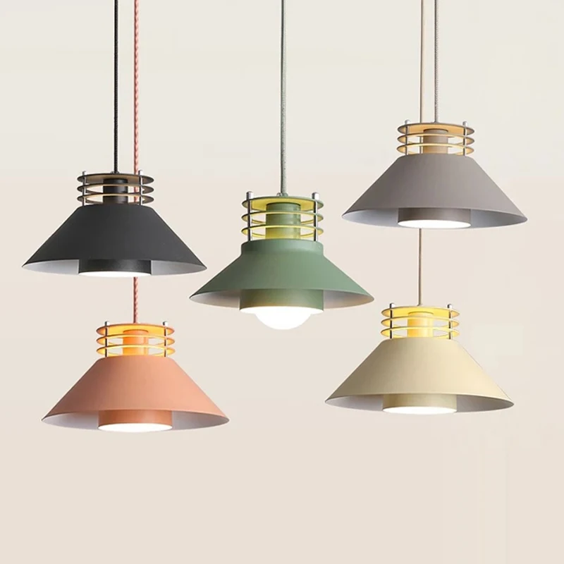 Nordic Modern Macaron Dining Room Pendant Lights Kitchen Hanging Lamp LED Lighting Fixtures Home Art Deco Suspension Luminaire