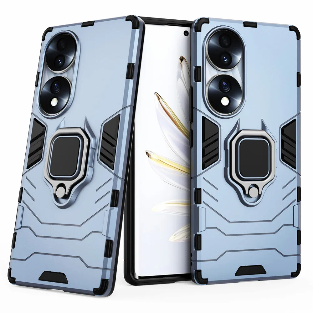 

Luxury Case For Honor 70 Case Luxury Armor Magentic Ring Car Holder Cover for Huawei Honor70 Cover FNE-AN00 FNE-NX9 Funda Coque