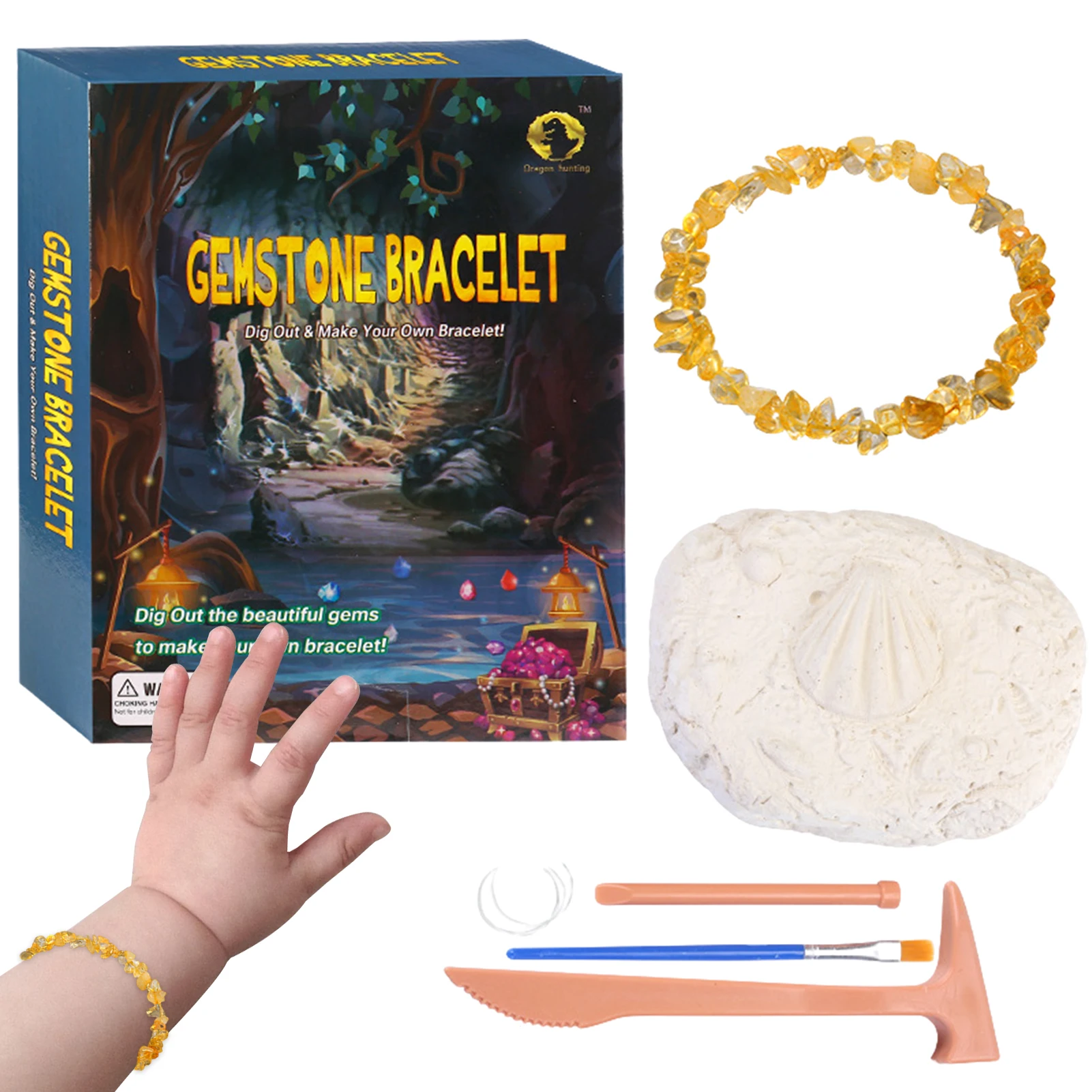 

Gemstone Bracelet Making Kit Charm Bracelet Making Kit With Excavation Tools Archaeology Gemstones And Crystals Excavation Toys