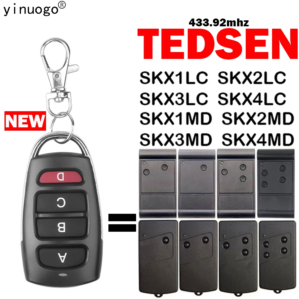 

TEDSEN Handzender Remote Control Garage Door TEDSEN SKX1LC SKX2LC SKX3LC SKX4LC SKX1MD SKX2MD SKX3MD SKX4MD 433mhz Fixed Code