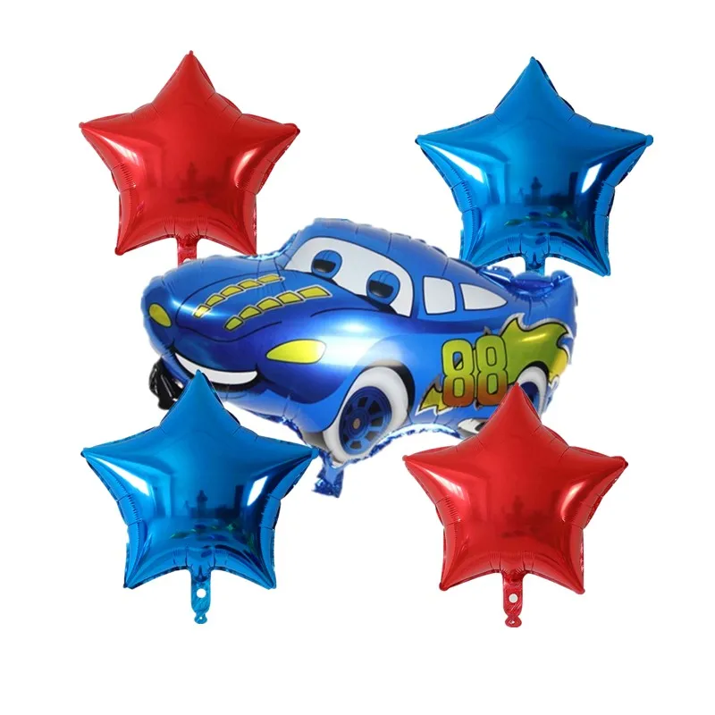Набор мультяшных автомобильных фольгированных воздушных шаров большого размера