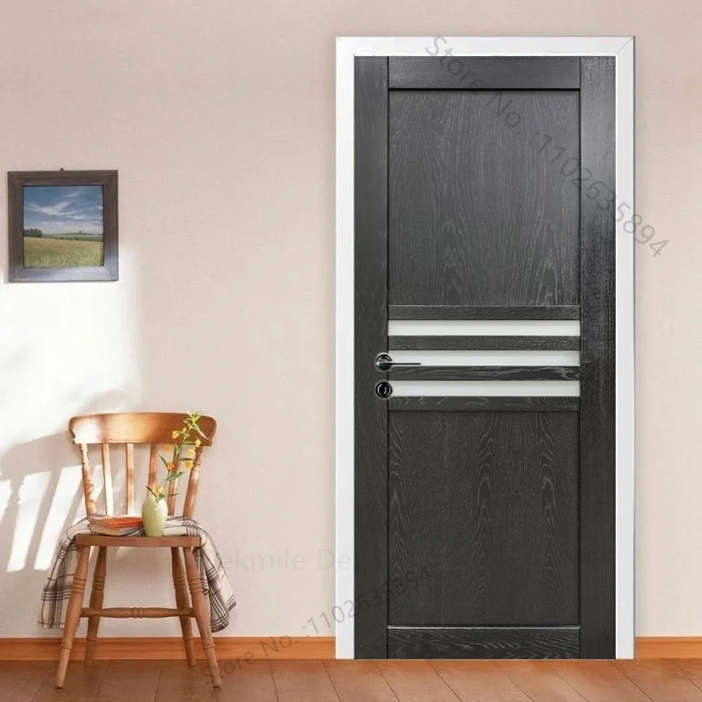 

3D винтажный деревянный узор дверная наклейка ПВХ