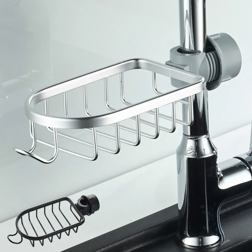 

2023 Household kitchen sink hanging faucet bathroom hollow shelf storage rack organizer Water Basket Pool Rag Sponge Storage Rac