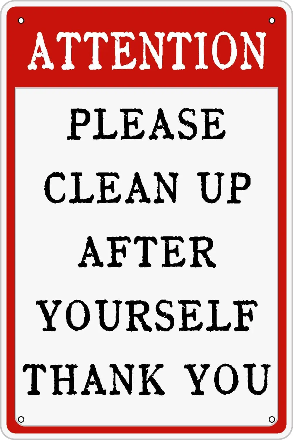 GEMINOLOGY Attentiong пожалуйста очистите себя спасибо винтажный металлический жестяной