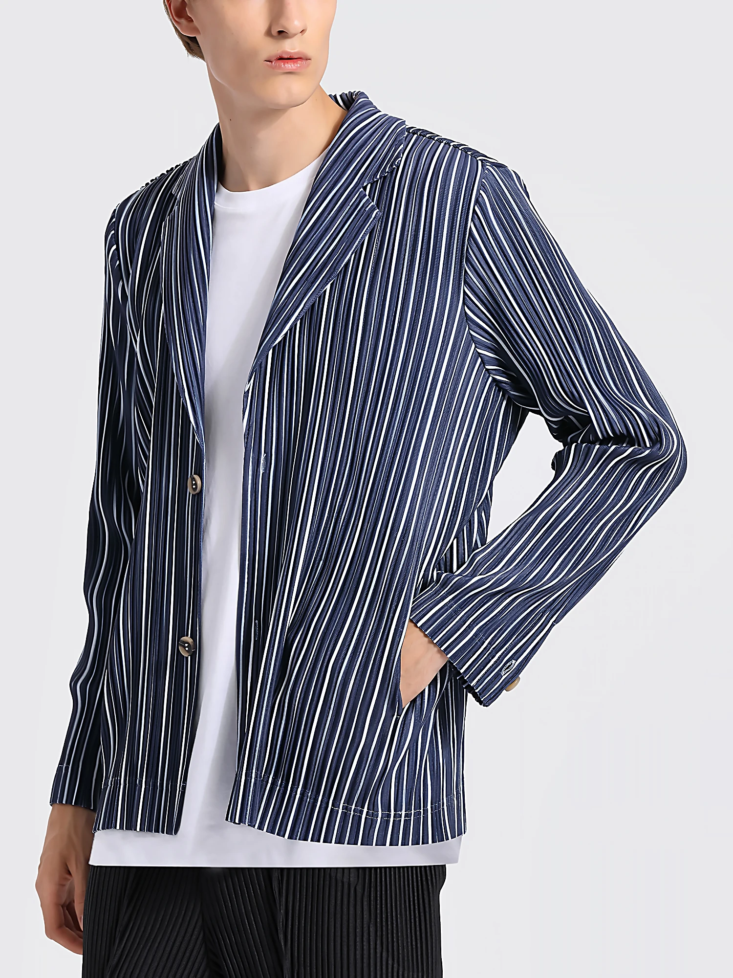 Пиджак MI TEMPIO стильные оригинальные мужские облегающие костюмы зимние