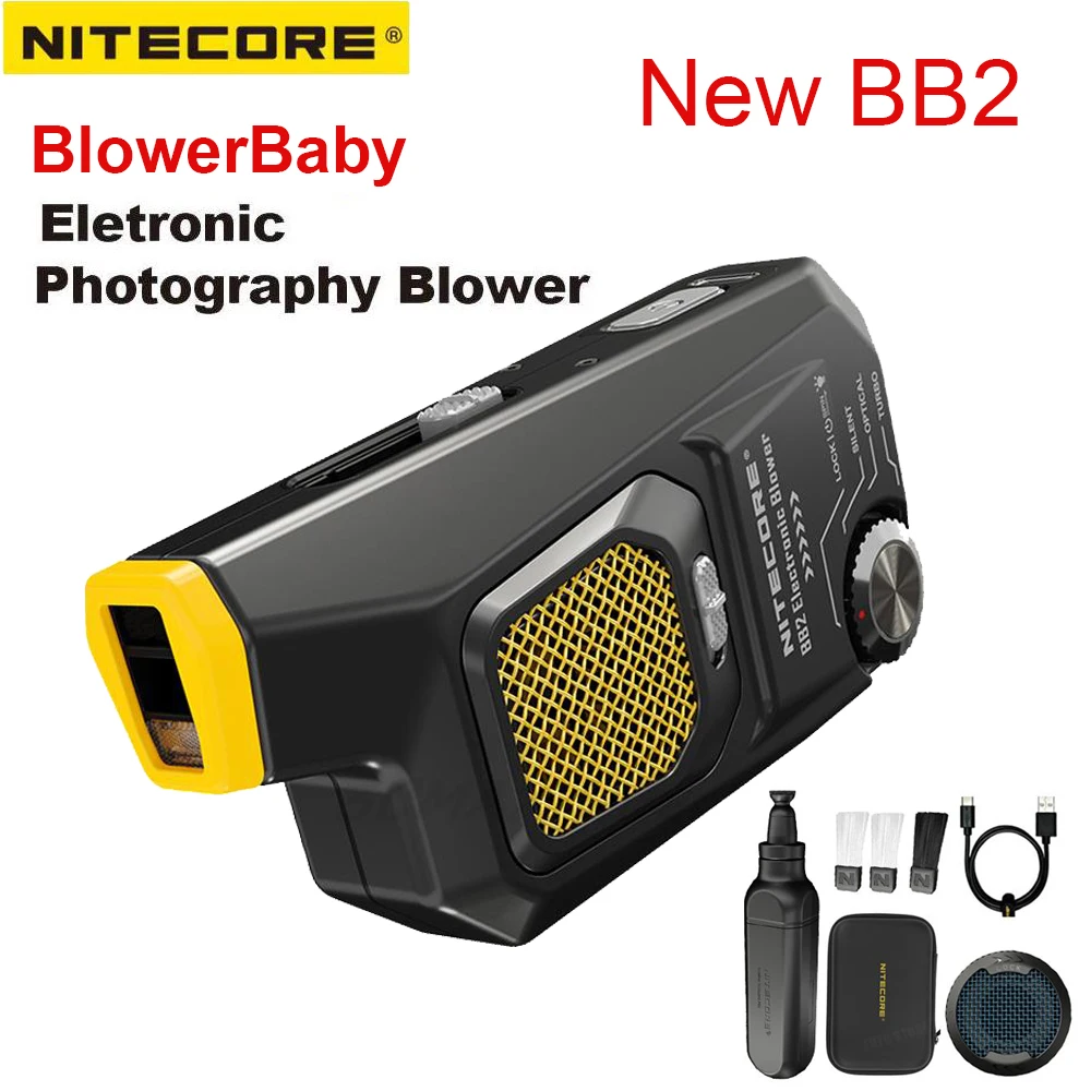 

Объектив камеры Nitecore BB2, электронный воздуходувка BlowerBaby, многофункциональный легкий, максимальный 33,6 Вт, 80 км/ч