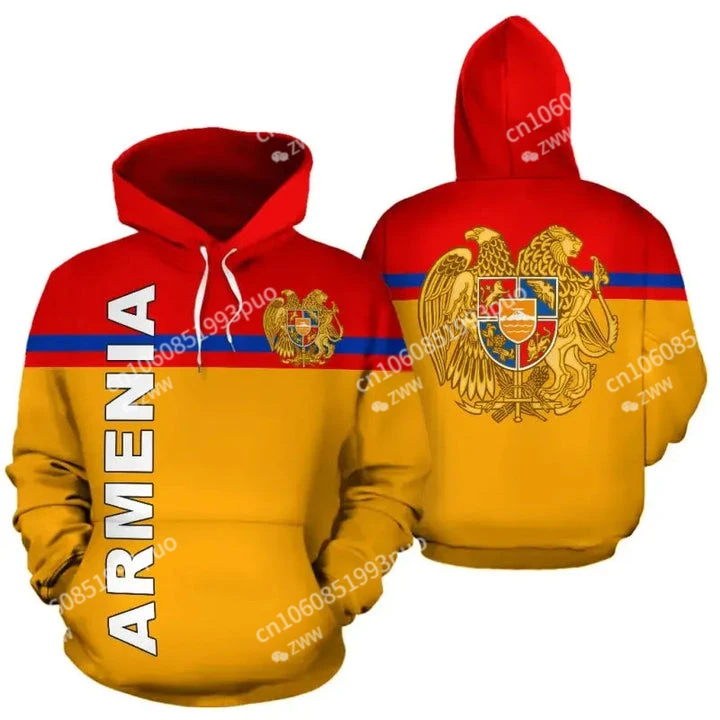 

Latest National Emblem Flag Armenian Vintage Pullover Men's/Women's Sportswear 3D Print Street Apparel Harajuku Hoodie