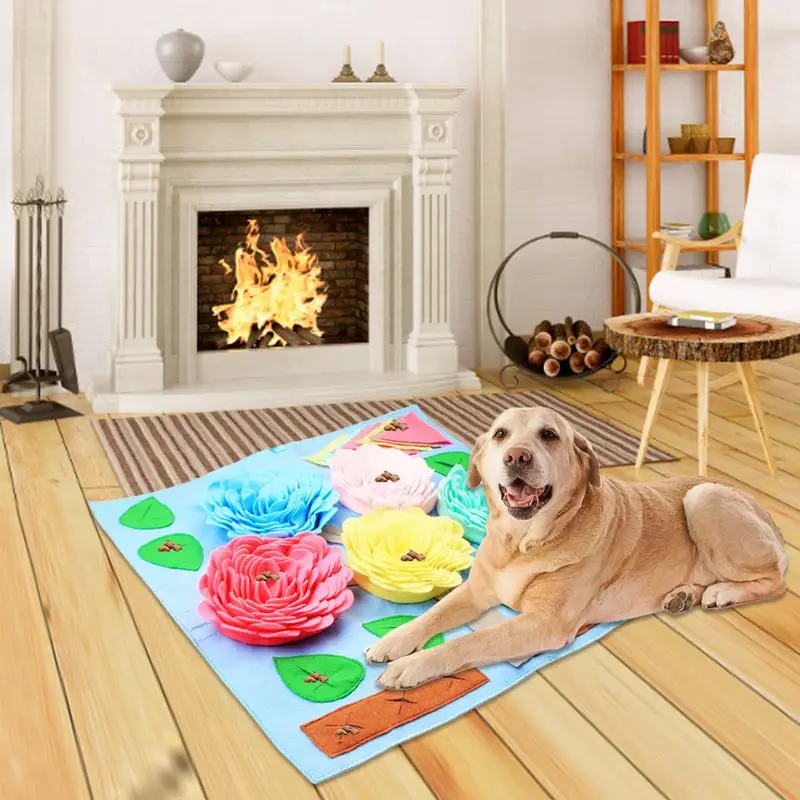 

Pet Dog Slow Feeding Mat Washable Foraging Smell Training Puzzle Toy Pet Dog Stress Relief Sniffing Training Blanket