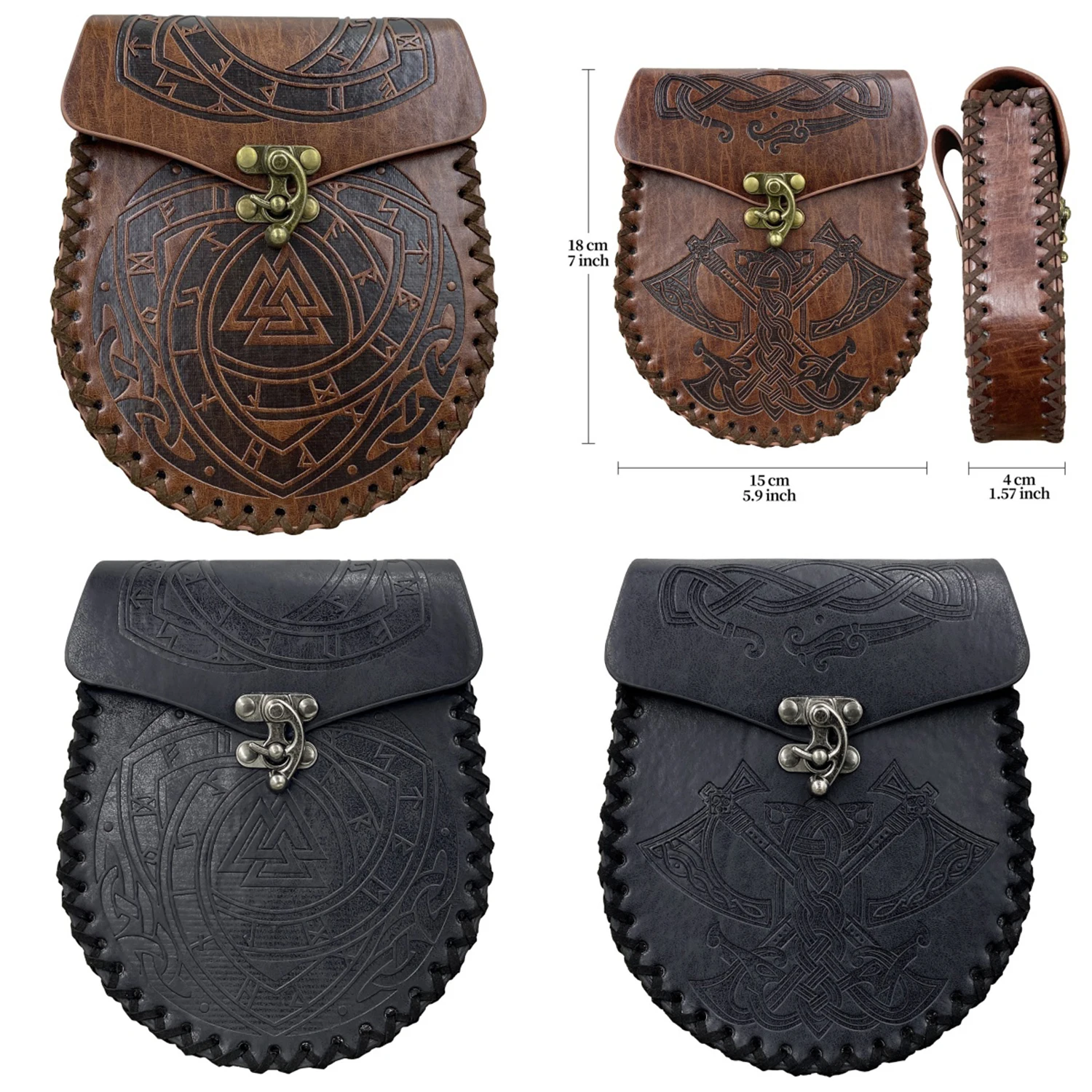 Сумка для денег в средневековом стиле викингов подвесной поясной кошелек