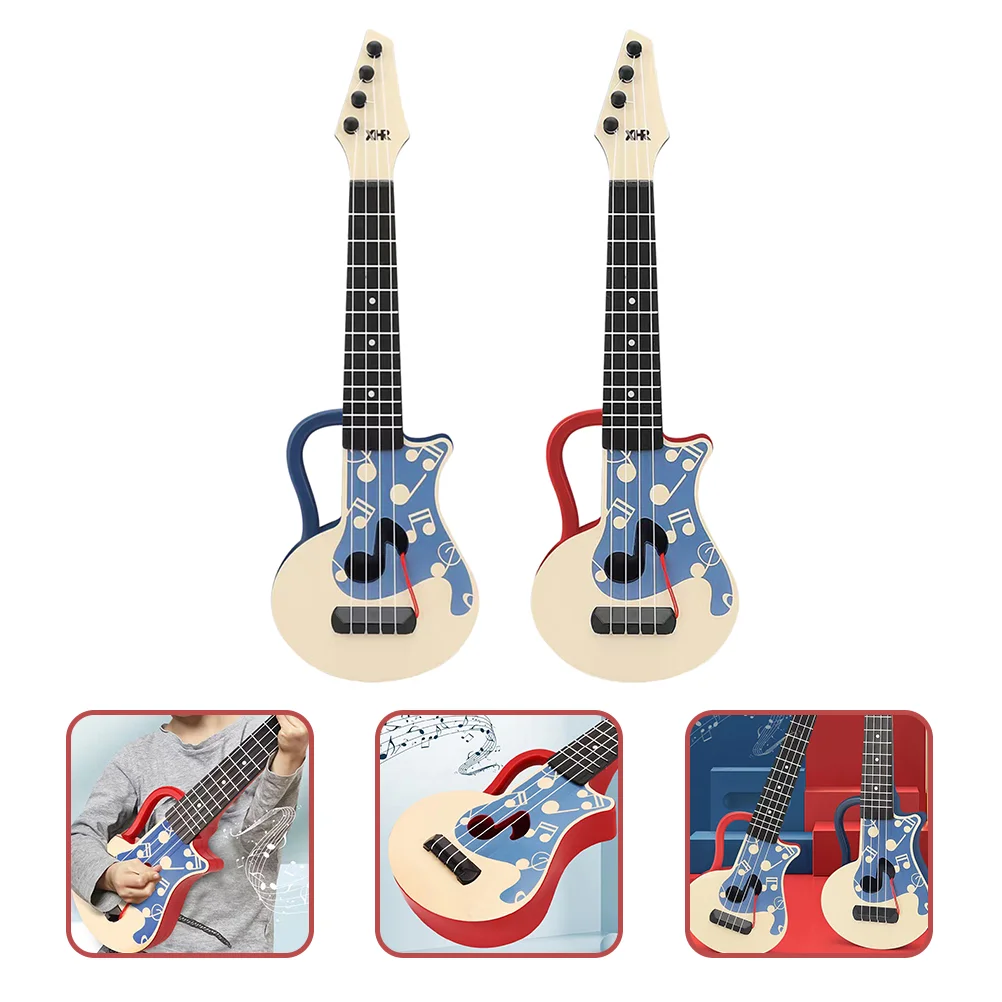 

2pcs Ukulele Musical Instrument Toy Educational Music Guitar Toy Birthday Gift for Kids