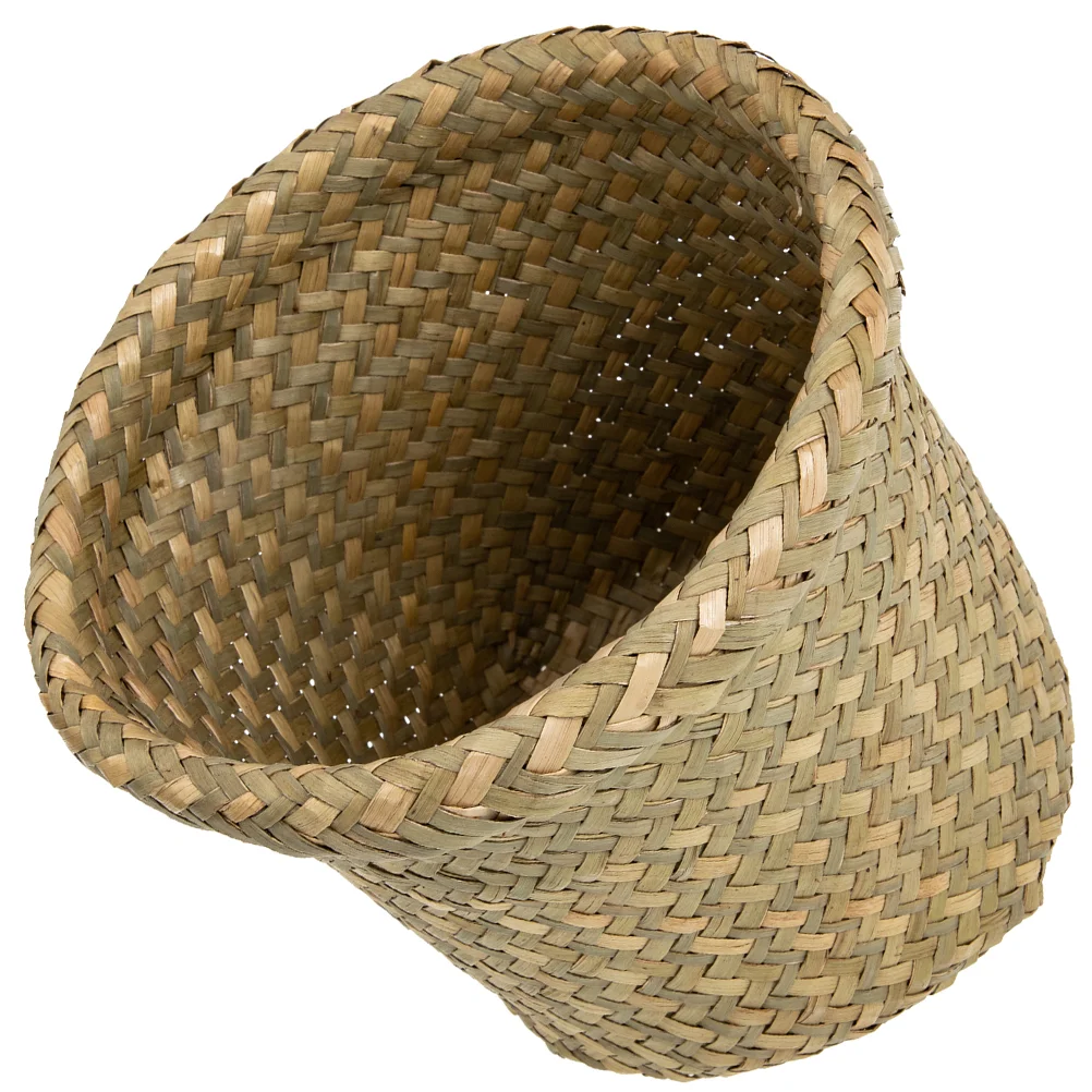 

Trash Basket Wicker Can Waste Bin Storage Rattan Garbage Woven Laundry Out Paper Hyacinth Water Jute Baskets Organizer Bathroom