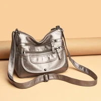 fashion trend designer handbag womens soft leather hobo casual vintage tote shoulder bag for women black large crossbody bags