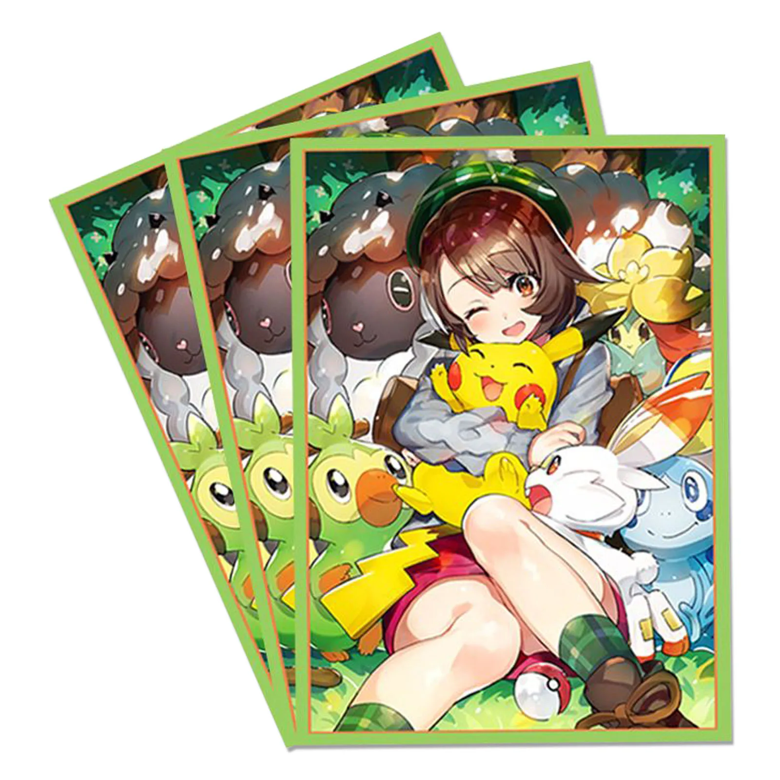 

50 шт. голографические карты стандартного размера для MTG/DTCG/PTCG/PKM, защитные рукава для аниме-печатных карт Pokemon 66x 91 мм