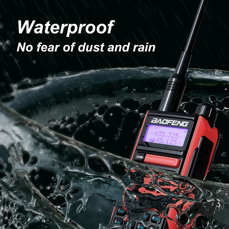BAOFENG UV-16 PLUS Powerful Walkie Talkie Waterproof Handheld Transceiver TYPE-C uv16 plus V2 CB Ham Radio VHF UHF Two Way Radio