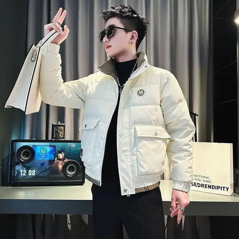 Высококачественные мужские стеганые куртки тренд 2024 пальто зимнее теплое