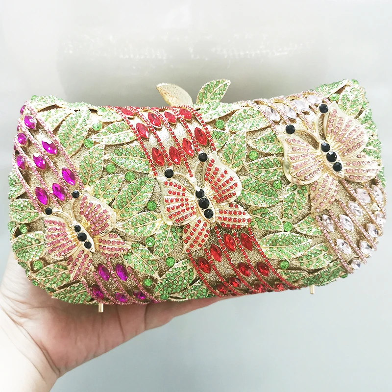 

Women Bags Crystal Party Clutches Luxury Multi-Colored Evening Bag Fashion Handbags WHTUOHENG Purses Pochette