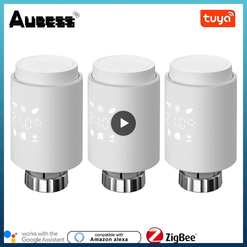 

Thermostatic Radiator Valve Smart Life Tuya Temperature Controller Smart Radiator Actuator Work With Alexa Google Home Zigbee