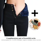 Новинка 2022, бархатные плотные джинсы с высокой талией, женские зимние обтягивающие Стрейчевые теплые джинсовые брюки, черные джинсовые брюки для мам с флисовой подкладкой