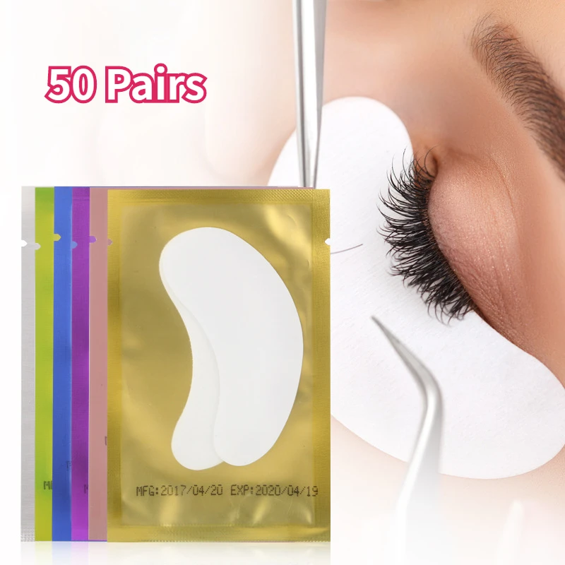 

50PCS Wholesale Hydrogel Gel Eye Patches for Eyelash Eyelash Pad Gel Patch Patch Grafted Lash Extension Mask Eyepad Makeup