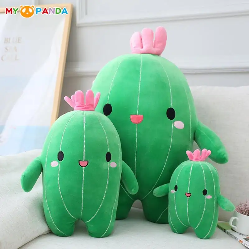 

Simulation Cute Cuddly Soft Stuffed Plant Green Cactus Toy Potted Cactus Pillow Office Sofa Cushion Car Plush Pendant Home Decor