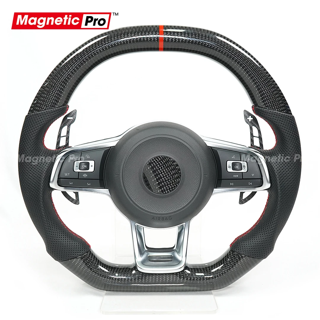 100% настоящие магнитные переключатели из углеродного волокна для Volkswagen VW Golf MK7 MK7.5