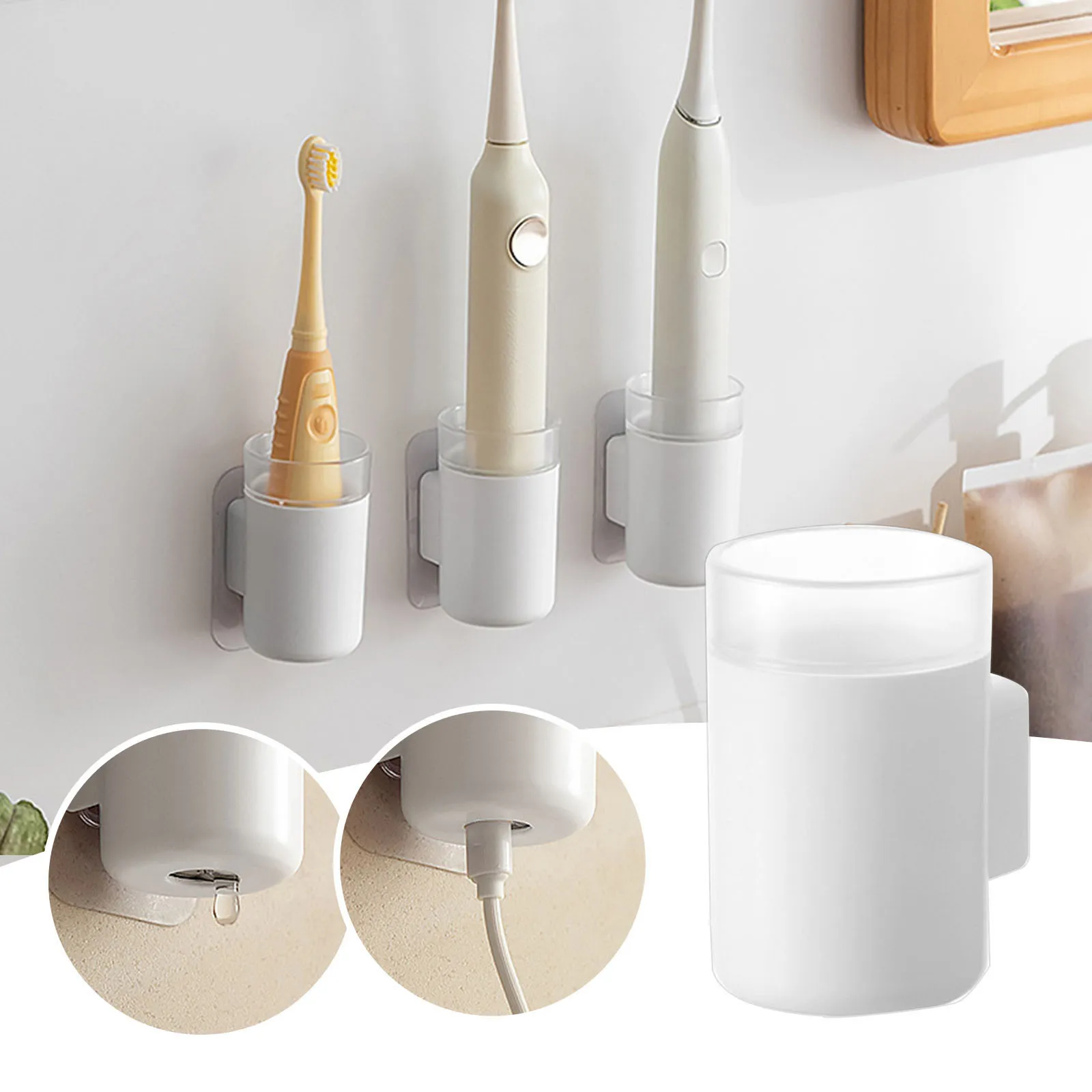 

Wall Mounted Electric Toothbrush Holder Toothbrush Shelf Bathroom Toilet Toothbrush Storage Rack Toothbrush Holder Self