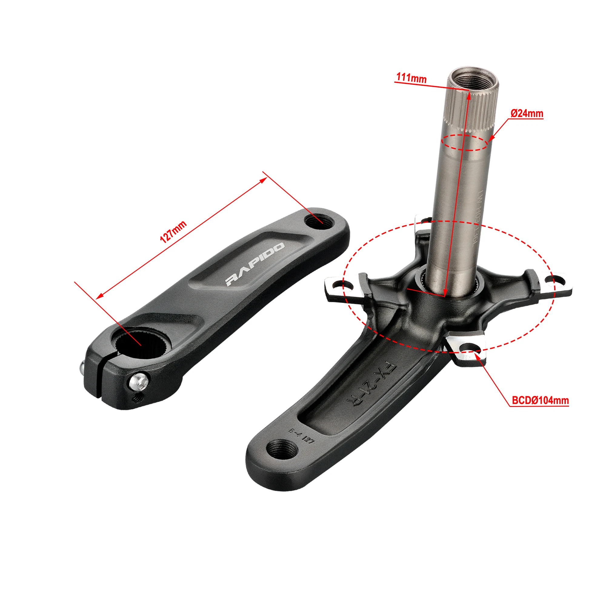 RAPIDO велосипедная кривошипная система для горного велосипеда базовая пластина и