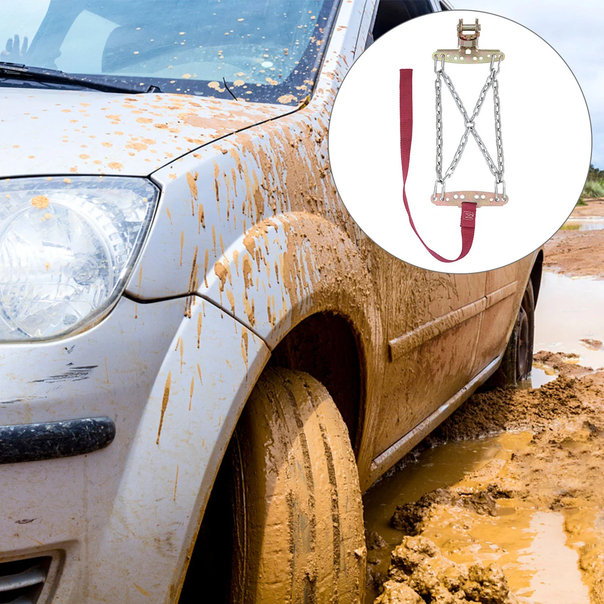 

1PC Anti-Skid Vehicle Emergency Traction Tire Chain Truck Car Wheel Tire Snow Ice Chain Belt