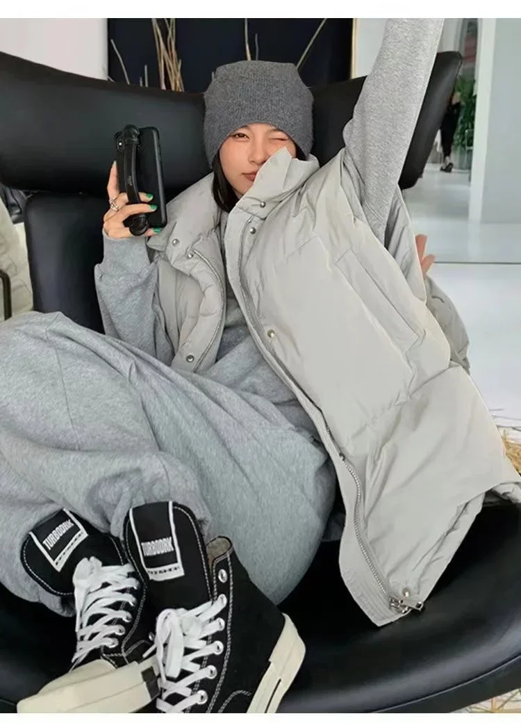 Женский пуховой жилет на молнии без рукавов в Корейском стиле из хлопка Офисная