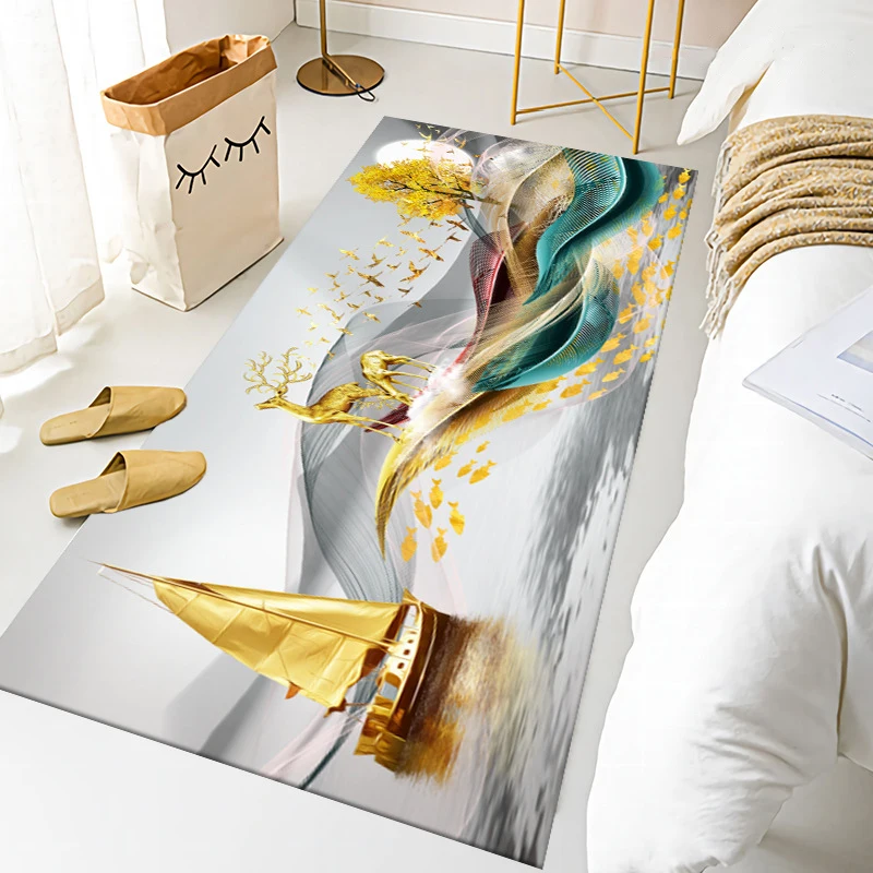 

Современный минималистичный ковер из пряжи для гостиной, имитация кашемира, прикроватный коврик для спальни, домашний кофейный столик