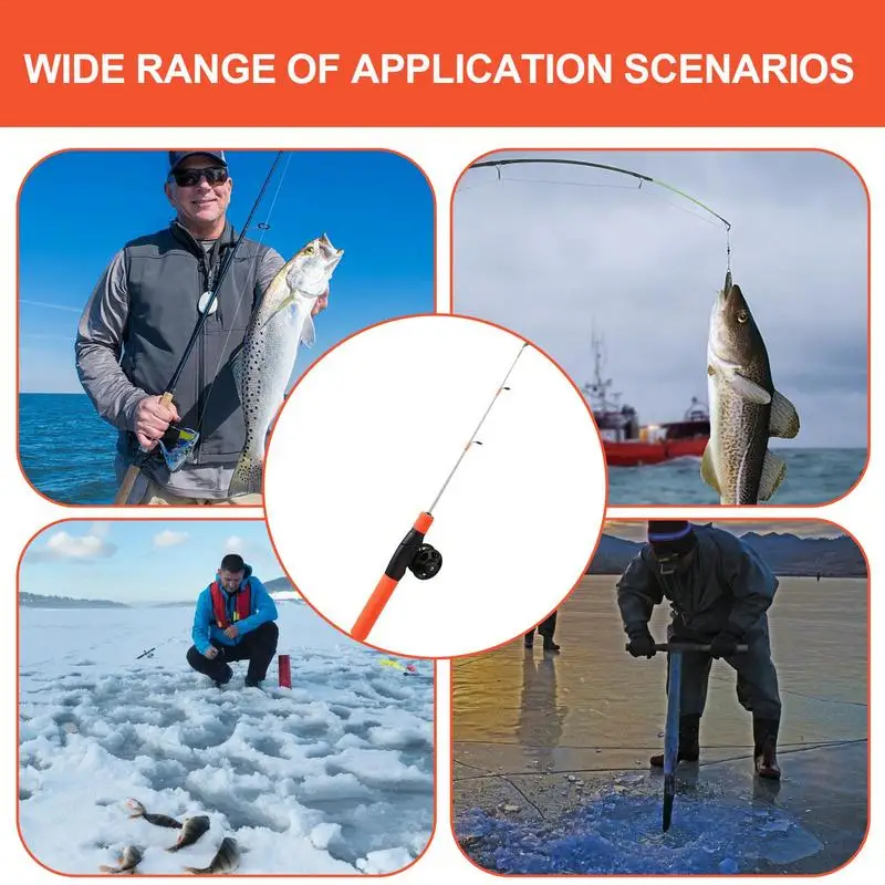 Комбинированная удочка для зимней удочки 20 8 дюйма ледяная с твердым