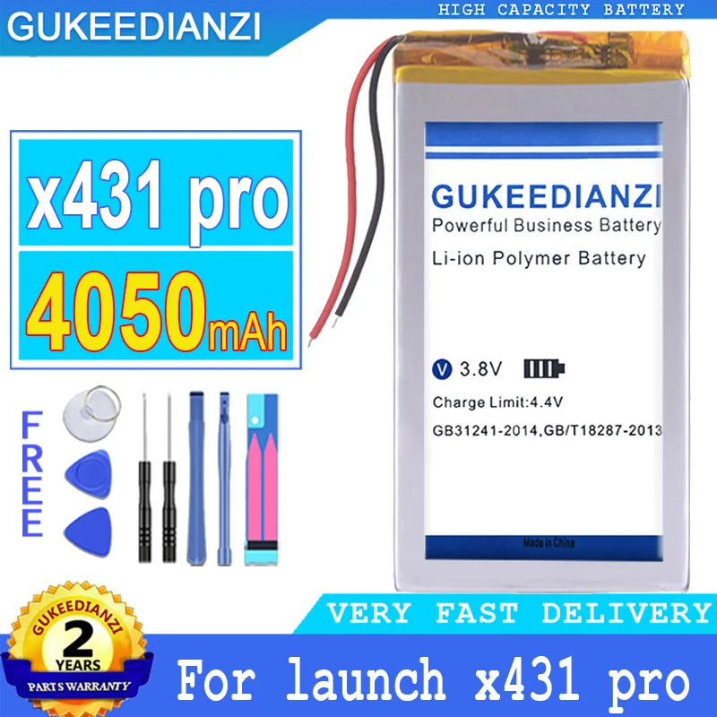 4050 мАч Новый GUKEEDIANZI сменный аккумулятор X431 Pro для Launch X431Pro инструмент большой мощности батарея + Бесплатные инструменты
