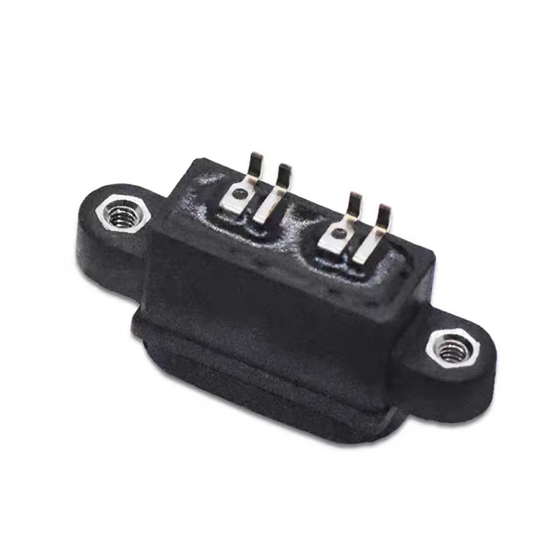 Акция! 10 шт. Влагозащищенный женский USB-разъем Micro-USB TYPE C 4Pin с отверстием для винта для подключения питания и зарядки.