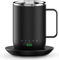 temperature control smart mug with double vacuum insulation14 ozblack4 hr battery life app controlled heated coffee mug