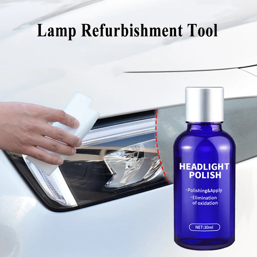 

Car Headlight Restoration Kit 30ml Headlight Polisher Liquid Car Supplies Novelty Lamp Liquid Polymer DIY Repair Cleaning Tools